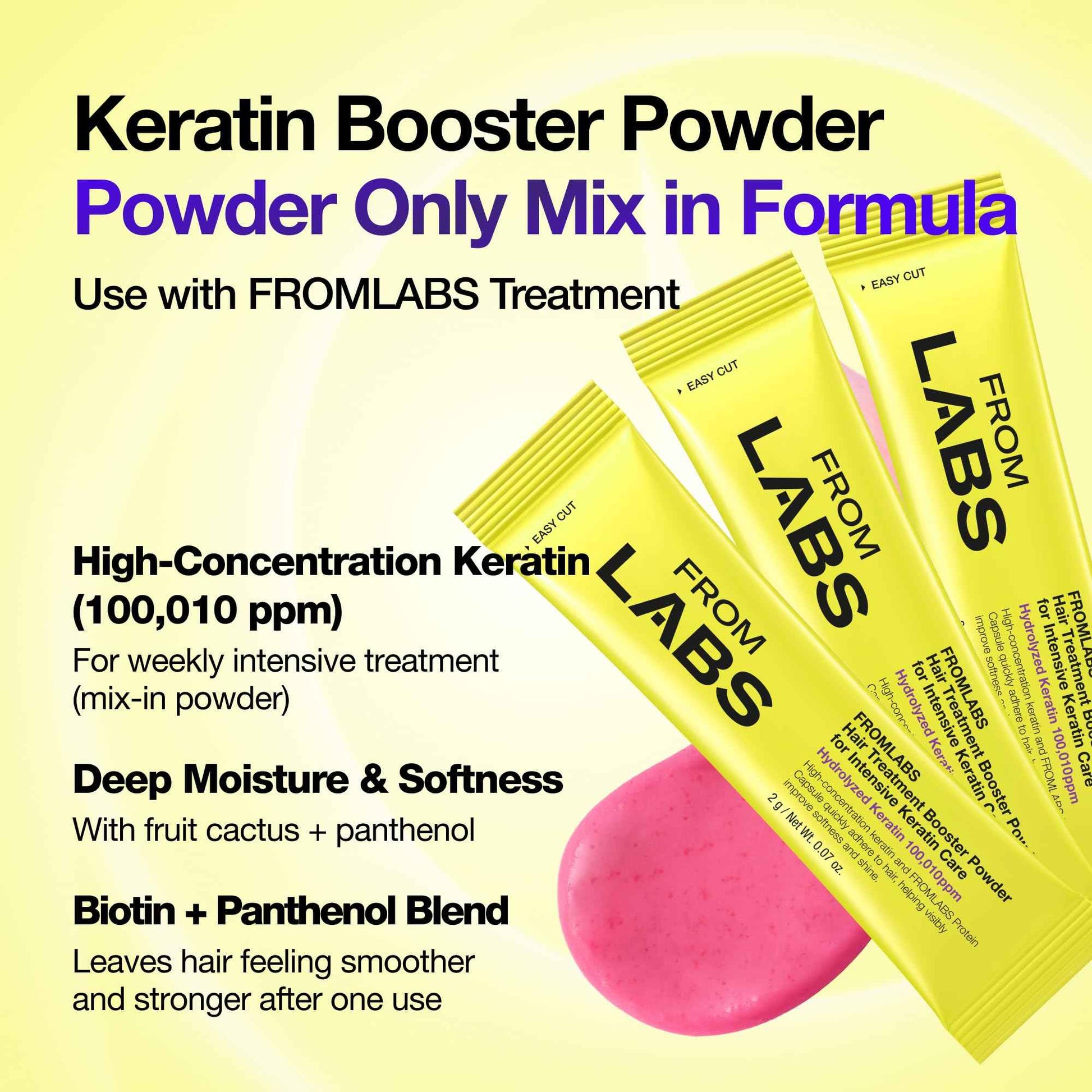 FROMLABS Hair Repair Trio – FROMLABS Protein Capsule Hair Repair Treatment (6.76 fl oz) + Intensive Keratin Booster Powder (8 Pack) + Protein Capsule Leave‑In Treatment Spray (5.07 fl oz)