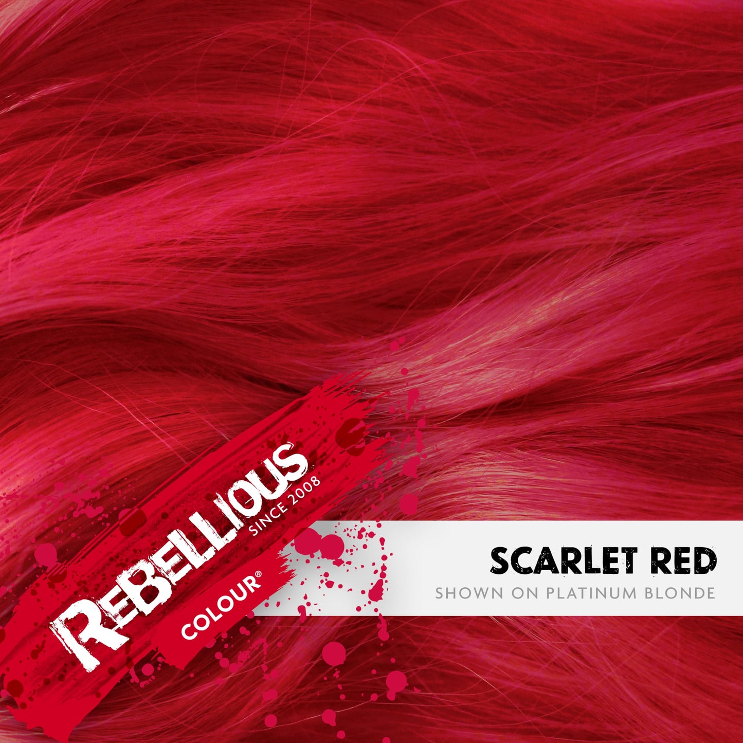 Paint Glow Rebellious Colours Semi-Permanent Conditioning Hair Dye 70ml-Scarlet Red