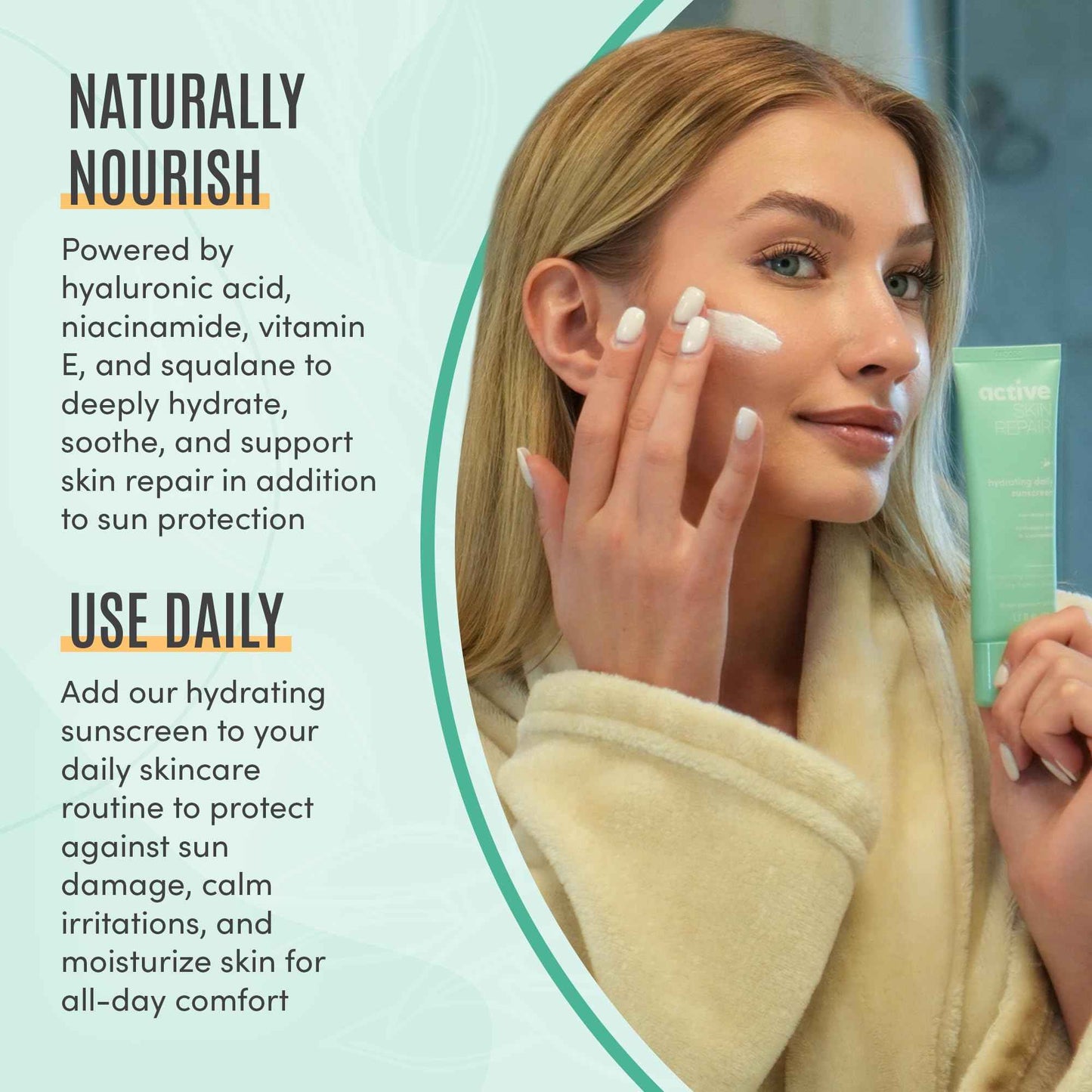 Active Skin Repair SPF 50 Hydrating Daily Sunscreen and Face Moisturizer, Non-Nano Zinc, Non-Toxic Broad Spectrum Protection Hydrating Mineral Facial Sunscreen, 1.7 fl. oz.