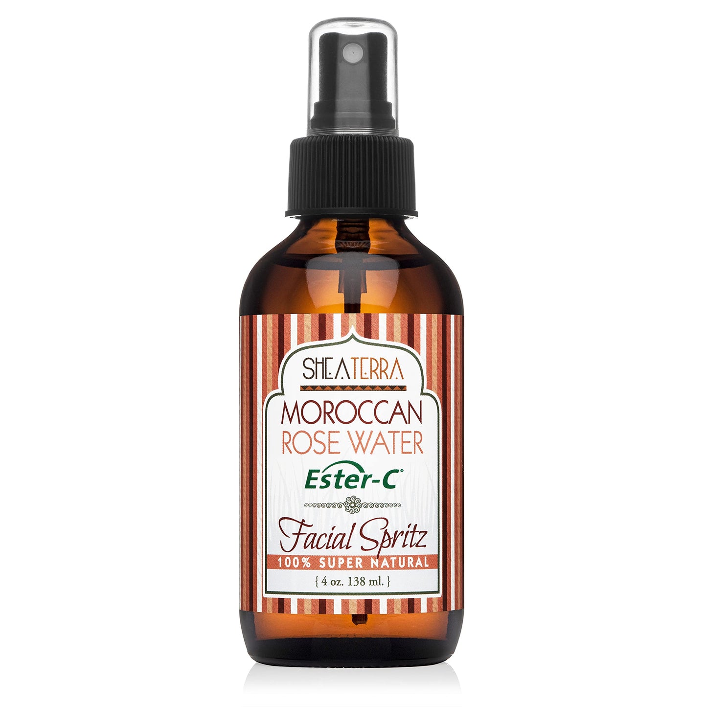 Shea Terra Organics Beauty Water, Toner & Face Mist – Rose HIPS Damask Rose Ester-C | Natural Daily Face Spritz with Anti-Aging Rose Water & Vitamin C to Soothe & Promote Collagen Production – 4 oz