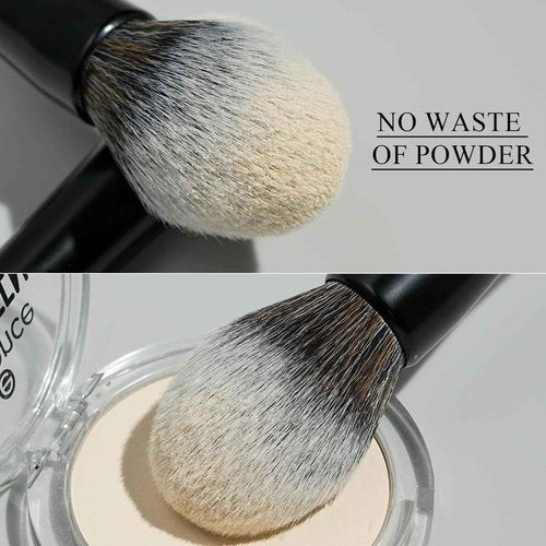 BEILI Makeup Brushes 12 Pieces 18 In 12 Double-Sided Contour Foundation Highlight Blush Brush Eyeshadow Eyeliner Concealer Brush Black and White Suitable for Travel, Gifts, Makeup Lovers