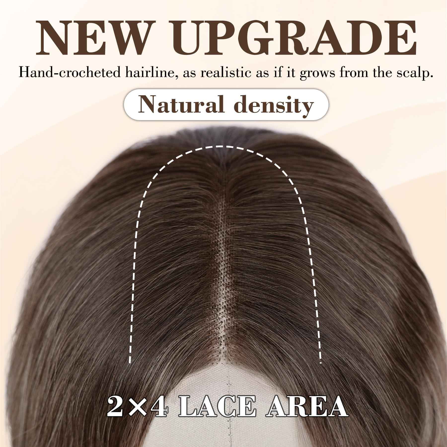 NAYOO Long Ombre Blonde Wavy Wig for Women 26 Inch Middle Part Lace Hairline Curly Wavy Wig Natural Looking Synthetic Heat Resistant Fiber for Daily Party Use