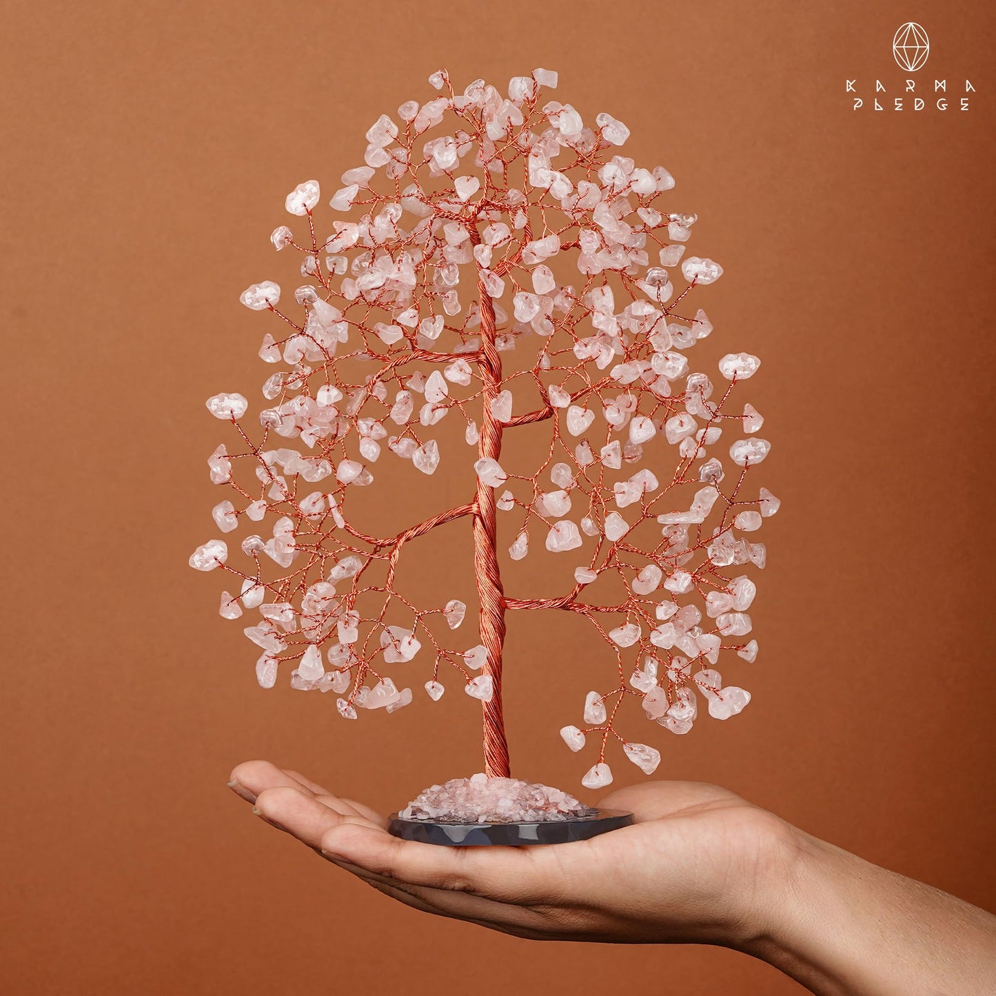 Crystal Trees for Home and Office Decoration, Rose Quartz Chakra Healing Crystals Feng Shui Handmade Trees for Positive Energy, Money, Good Luck, Christmas Decor, Birthday Gifts for Women, Mom