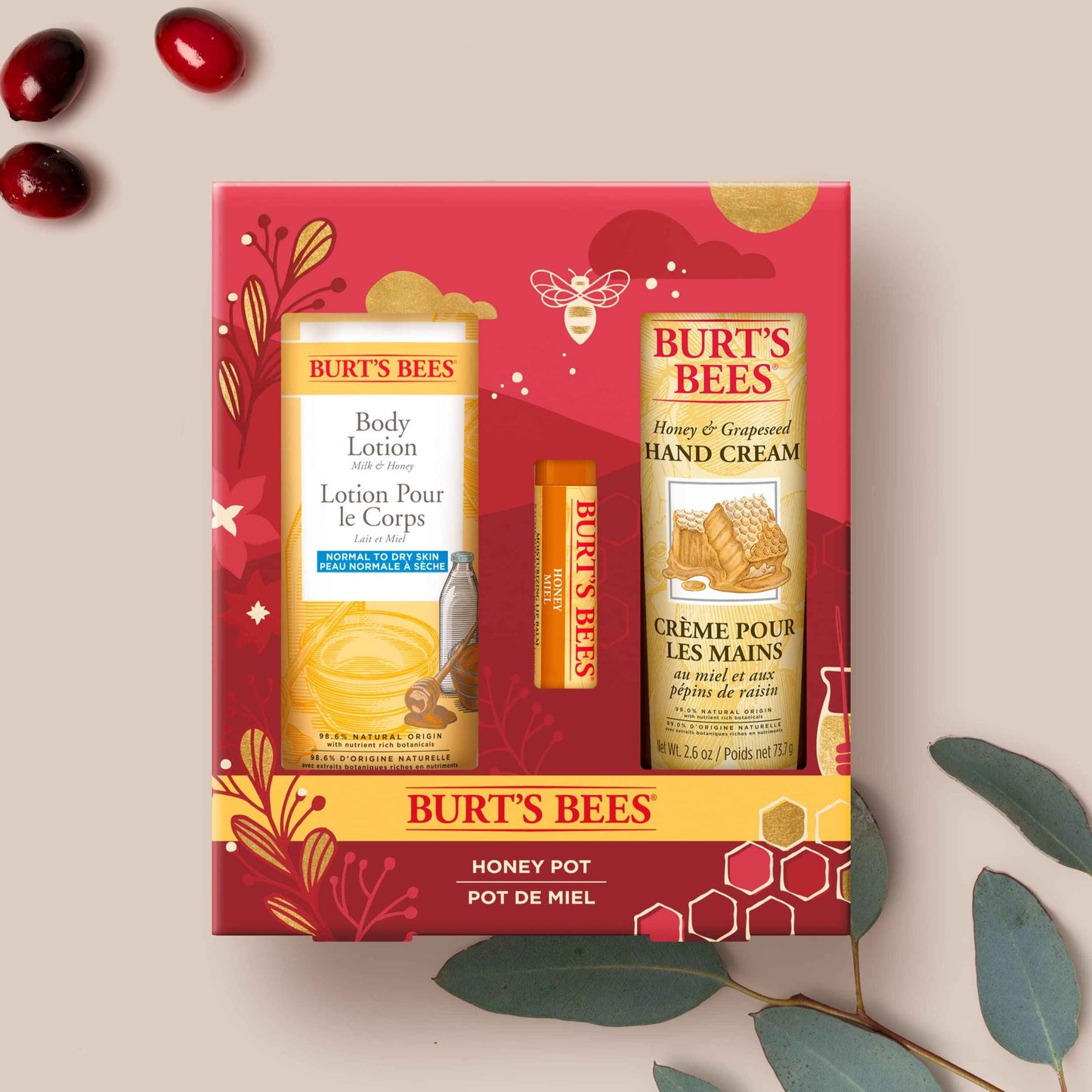 BURTS BEES Honey Pot Gift Set, 1 EA