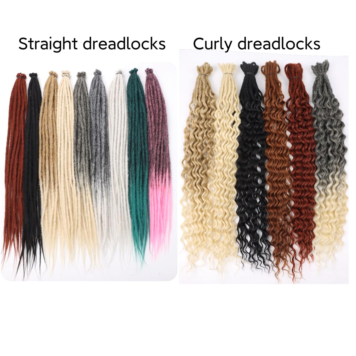 Dreadlock Extensions Single Ended Dreadlocks Dreads 24Inch Ombre Blonde Dread Synthetic Dreadlock Extensions Braid in Dreadlock Extensions Clip in Dreadlocks(T27/613)