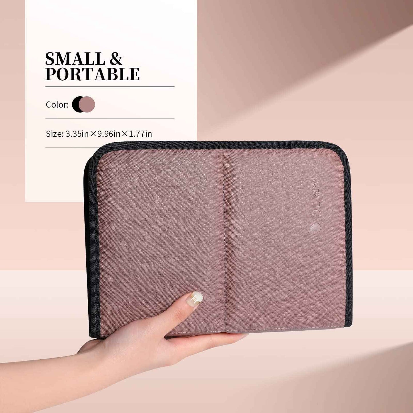 DUcare Makeup Brushes Organizer 30pcs Folding Travel Cases Makeup Brushes Stand-up Cosmetic Bag Artist Storage (only bag)