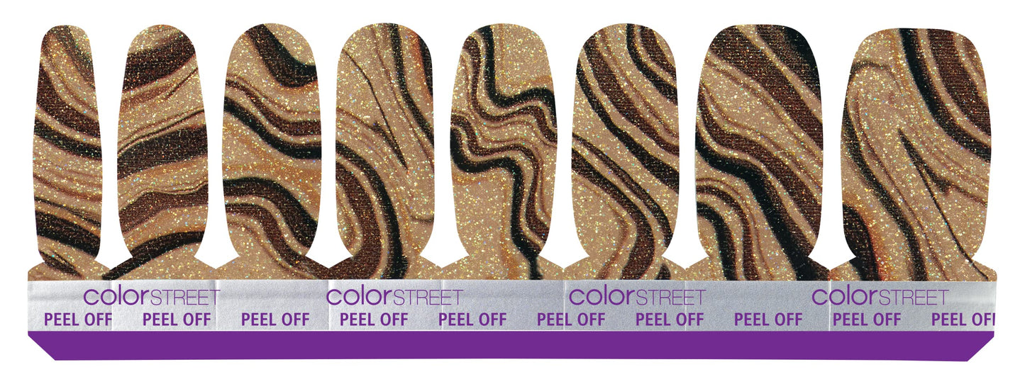 Sorry Not Quarry - Color Street Nail Strips (Gem Fatale), Brown, (FDG387)