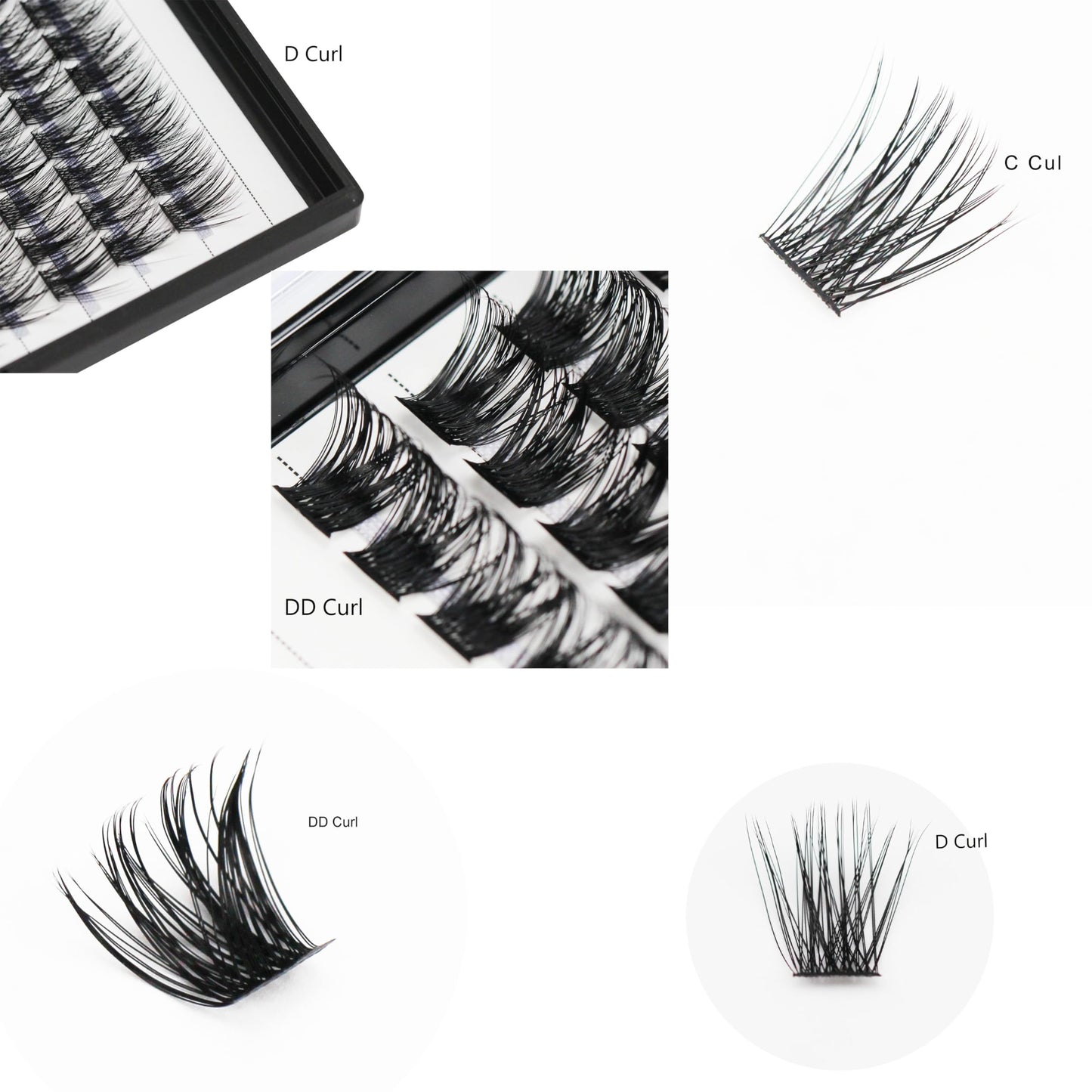 Vayator Wide Cluster D Curl Professional Makeup Individual Cluster Eyelashes Grafting Fake False Eyelashes Eyelash Extension Individual Eyelash (C#14mm)