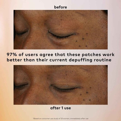 The Good Patch De-Puff Cooling Hydrogel Under Eye Patches for Puffy Eyes and Under Eye Bags, Made with Caffeine, Aloe Vera, Gotu Kola, Clinically Proven (6 Total Patch Sets)