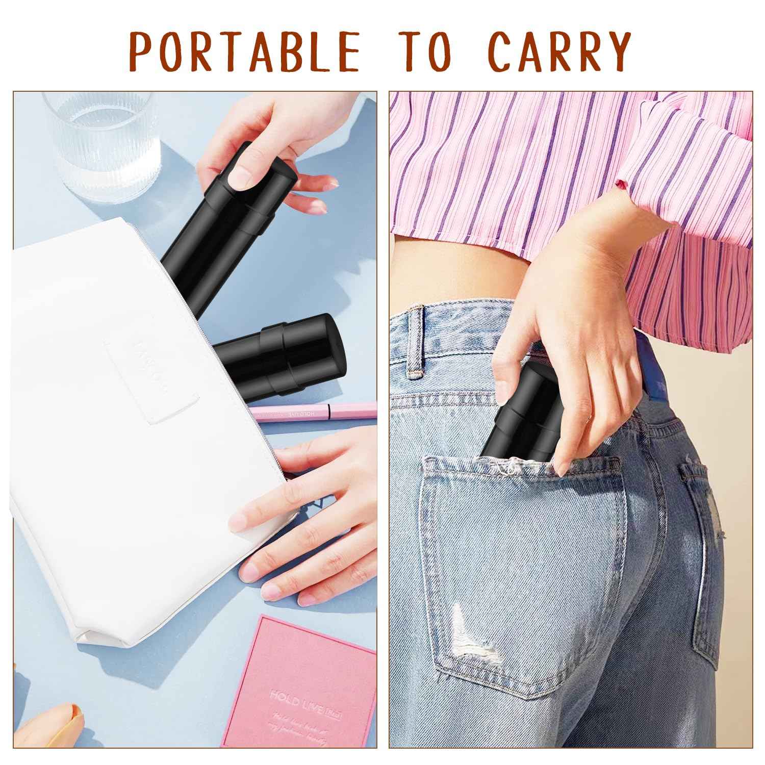 Wresty 10 Pcs 60ml/2oz Deodorant Containers Twist Up Empty Tubes Plastic Refillable Bottles DIY Homemade Deodorant Container Stick (Black)