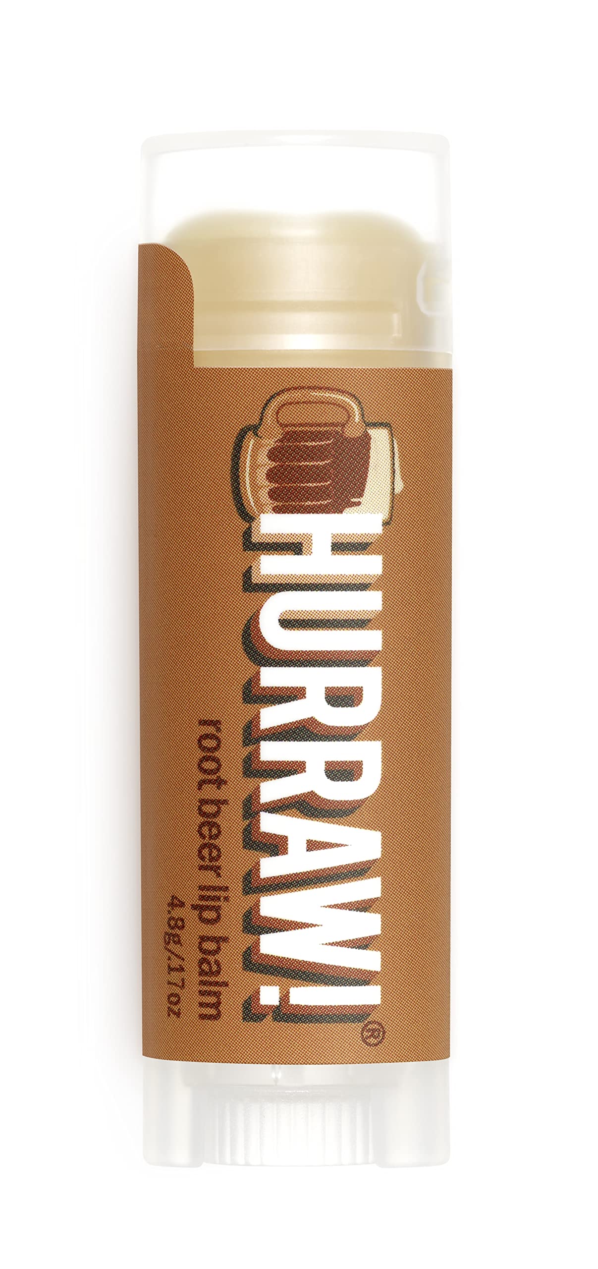 Hurraw! Root Beer Lip Balm: Organic, Certified Vegan, Cruelty and Gluten Free. Non-GMO, 100% Natural Ingredients. Bee, Shea, Soy and Palm Free. Made in USA