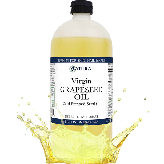 Zatural Grapeseed Oil Naturally Grown 100% Pure Cold Pressed Virgin High Tempurature Cooking Oil (32oz)