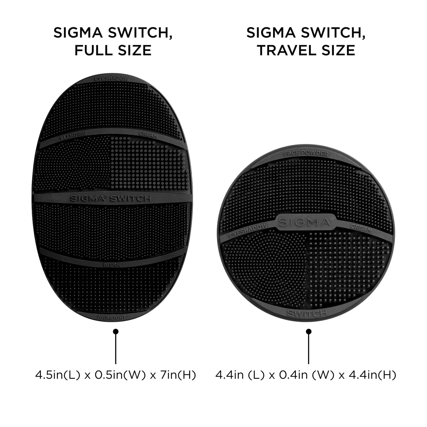 Sigma Switch by Sigma Beauty – Silicone Makeup Brush Cleaner for Switching Shades and Pigments, Switch Cleaning Mat for Superior Makeup Brush Cleaning Mid-Application (Full Size)