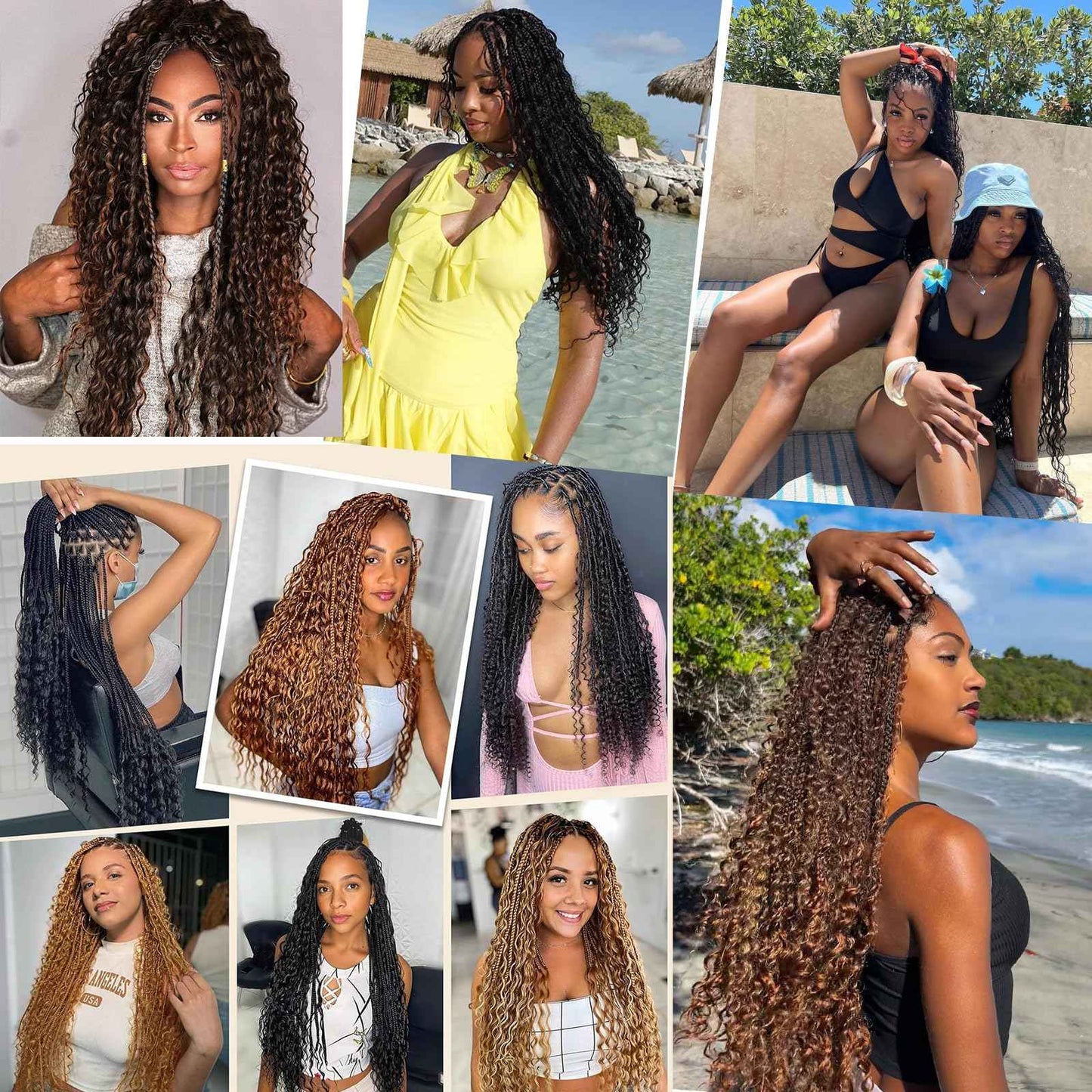Habiliana 30 Auburn Brown Deep Wave Bulk Human Braiding Hair 2 Bundles Total 100g 18 Inch Human Hair Bundles Braiding Brazilian Virgin Curly Human Hair Extensions for Boho Braids