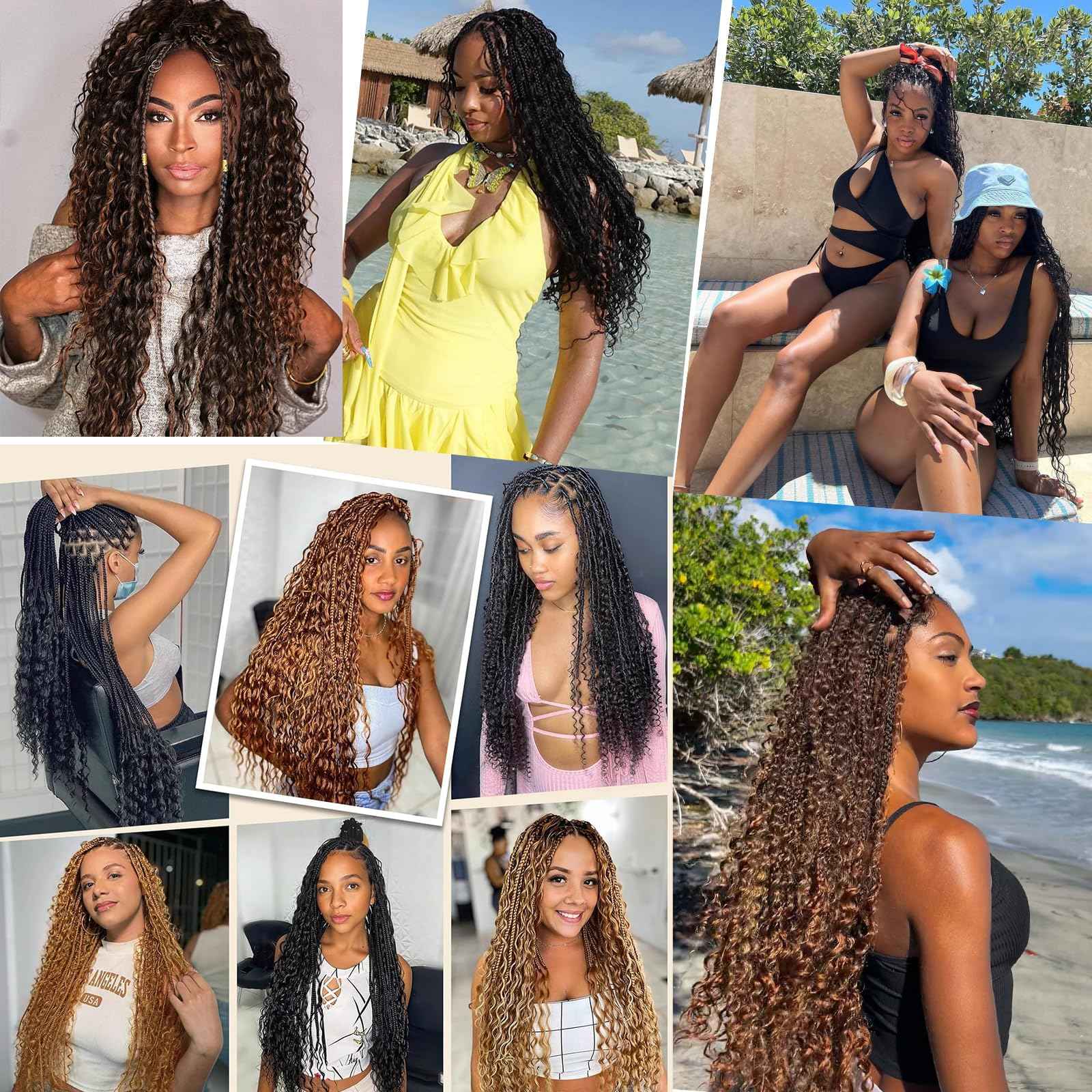 Habiliana 30 Auburn Brown Deep Wave Bulk Human Braiding Hair 2 Bundles Total 100g 18 Inch Human Hair Bundles Braiding Brazilian Virgin Curly Human Hair Extensions for Boho Braids