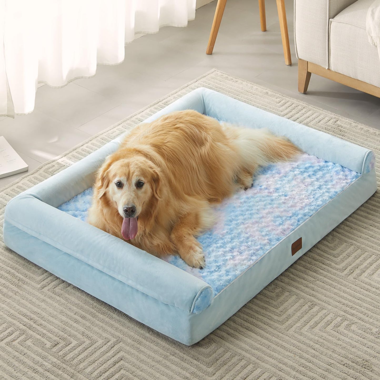 BFPETHOME Dog Beds for Large Dogs, Orthopedic Dog Bed for Medium Large Dogs,Big Waterproof Couch Dog Pet Bed with Removable Washable Cover