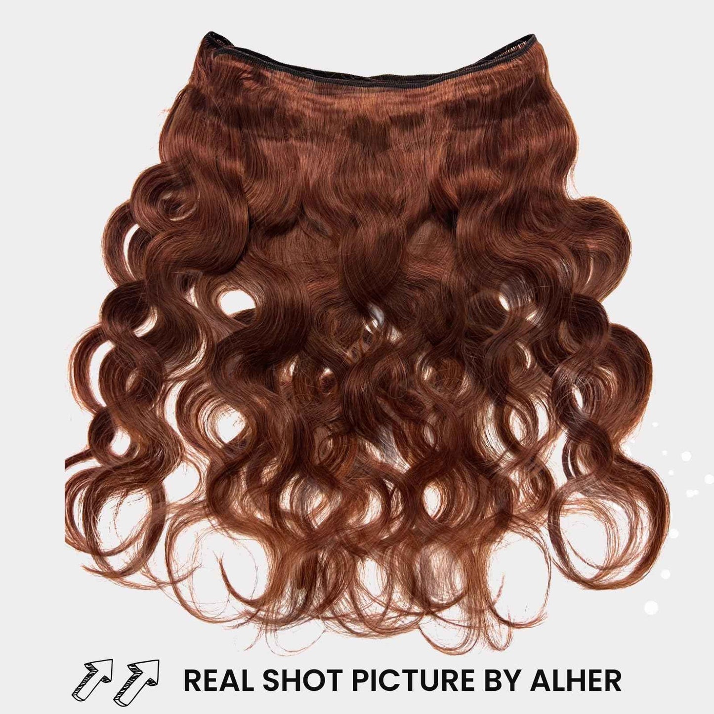 ALHER Reddish Brown Bundles Body Wave Human Hair, Copper Red Auburn Brown Colored 12A Brazilian Virgin Remy Wavy Hair Soft Thick Sew In Weave 33B Color 16 Inch