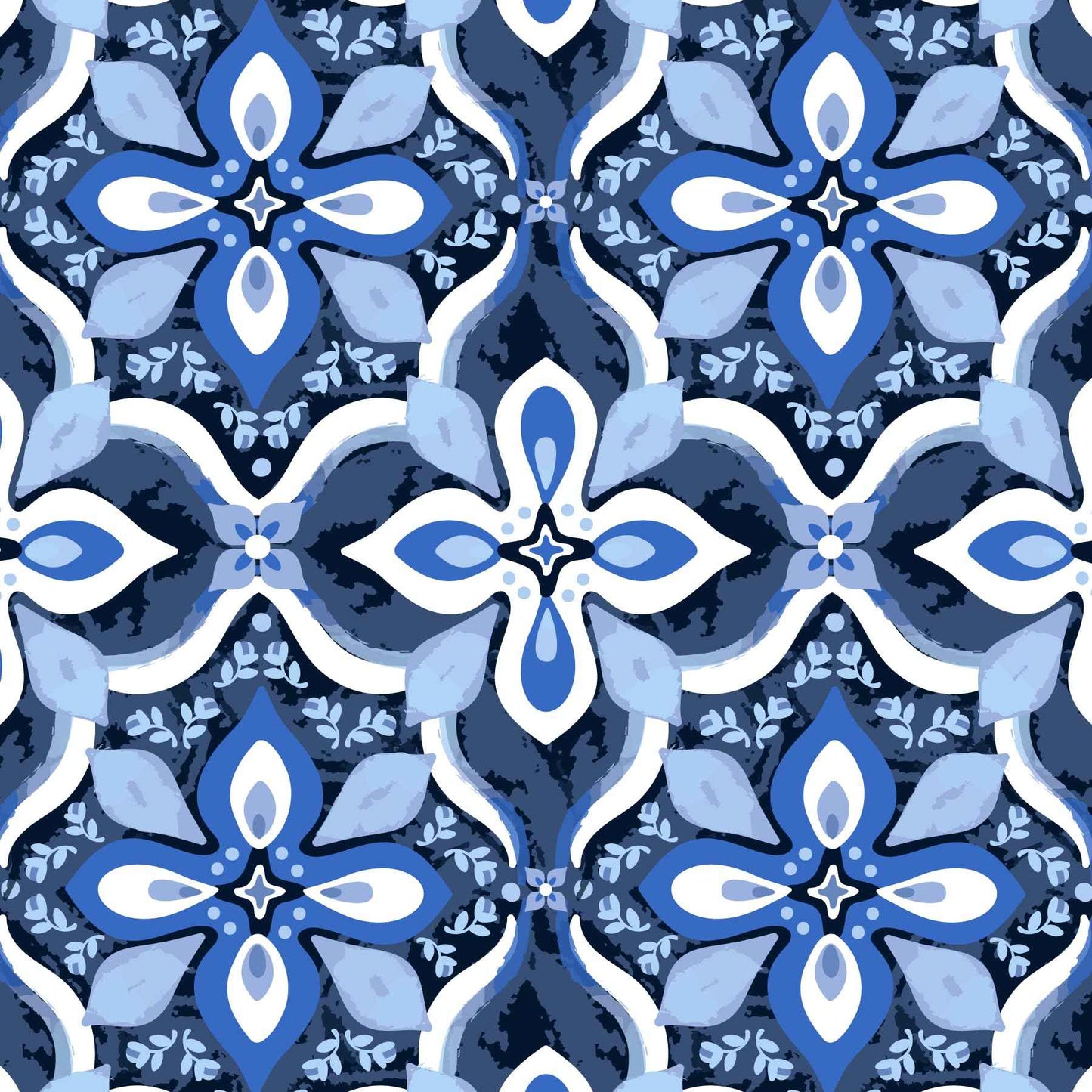 Vera Bradley Ripstop Large Travel Cosmetic Makeup Organizer Bag, Raindrop Medallion