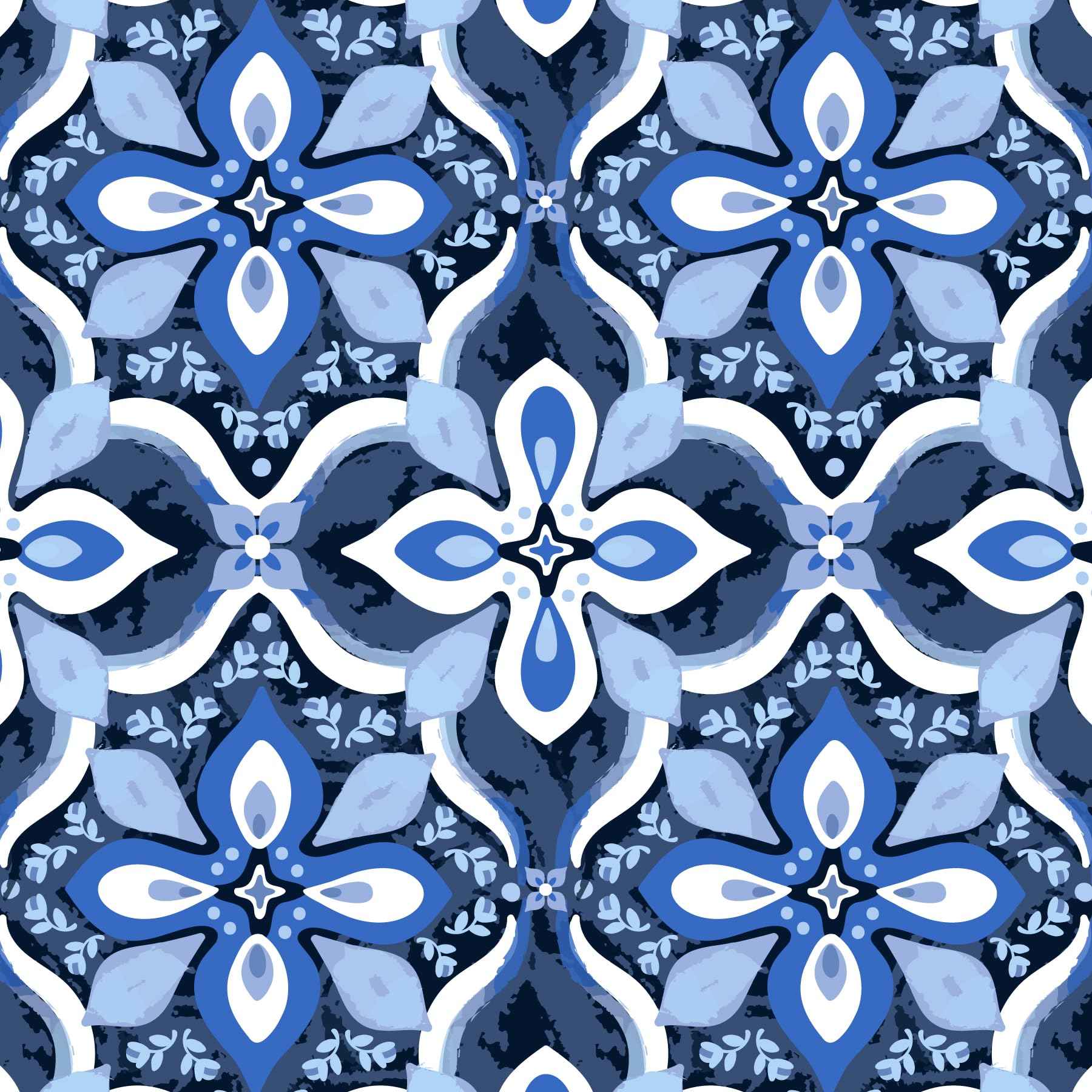 Vera Bradley Ripstop Large Travel Cosmetic Makeup Organizer Bag, Raindrop Medallion