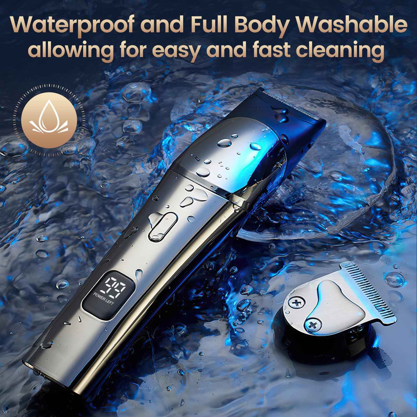 NANSHI Beard Trimmer & Hair Clippers for Men, Electric Razor & Shaver for Nose Body Face Mustache, Cordless Hair Trimmer, Waterproof Men's Grooming Kit, Gifts for Men Husband Father