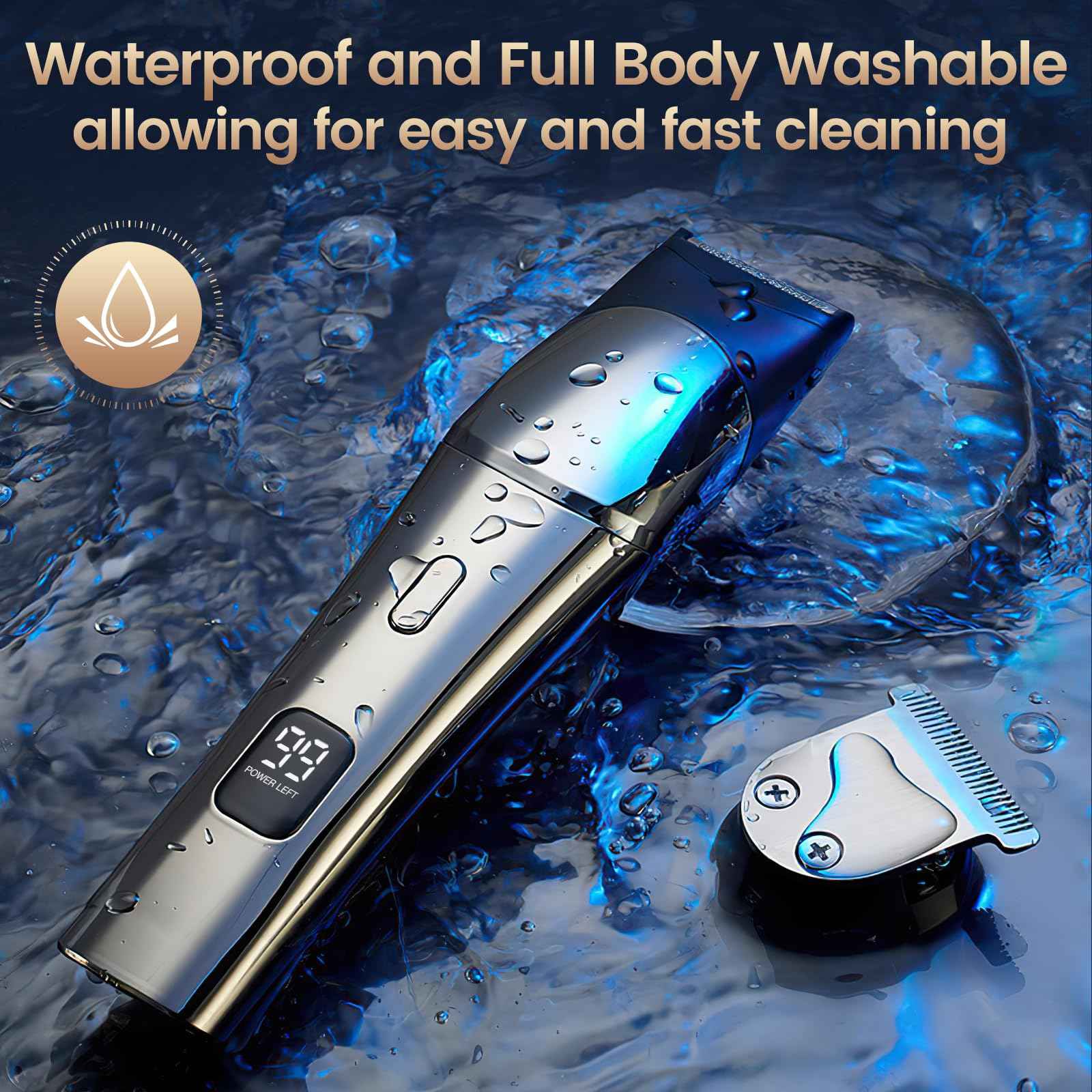 NANSHI Beard Trimmer & Hair Clippers for Men, Electric Razor & Shaver for Nose Body Face Mustache, Cordless Hair Trimmer, Waterproof Men's Grooming Kit, Gifts for Men Husband Father