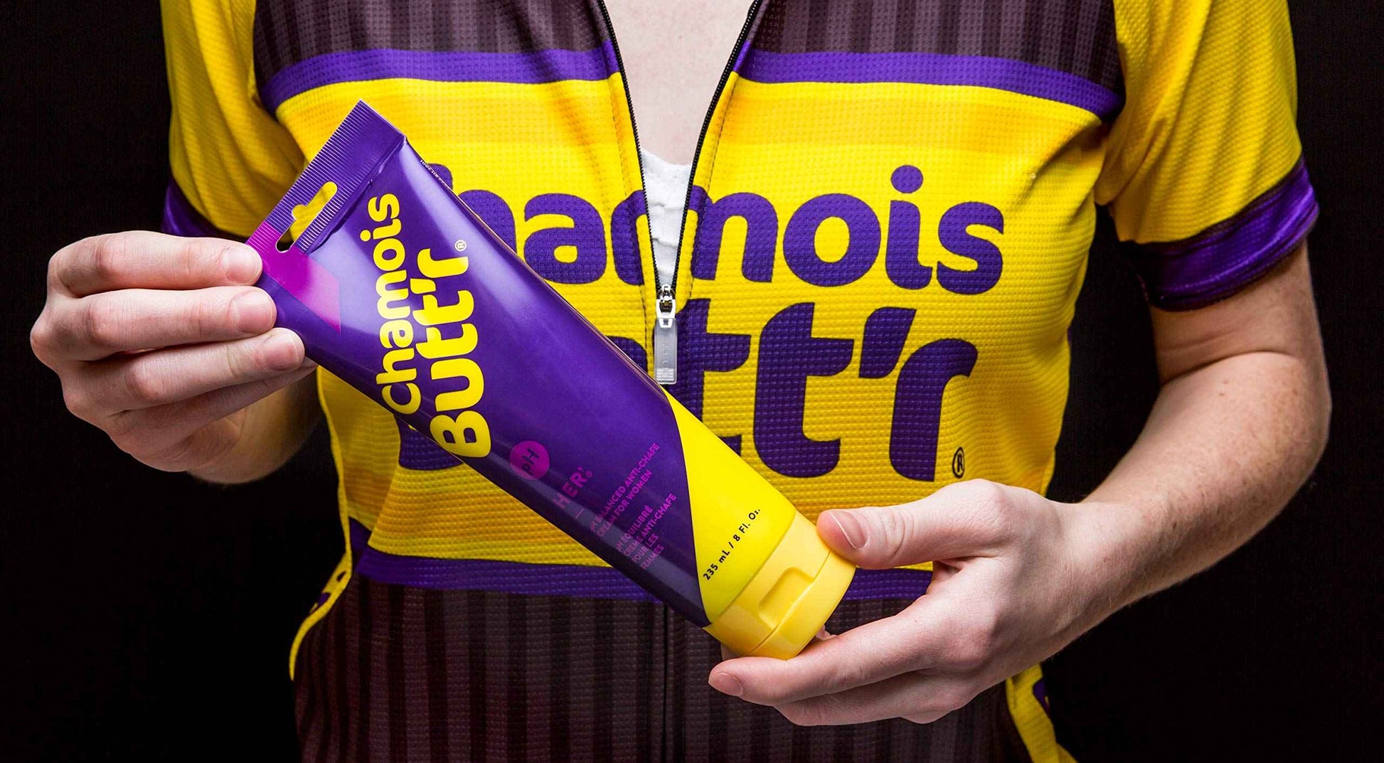 Chamois Butt'r Original Anti-Chafe Cream, 8 oz Tube & Her' Anti-Chafe Cream, 8 Ounce Tube