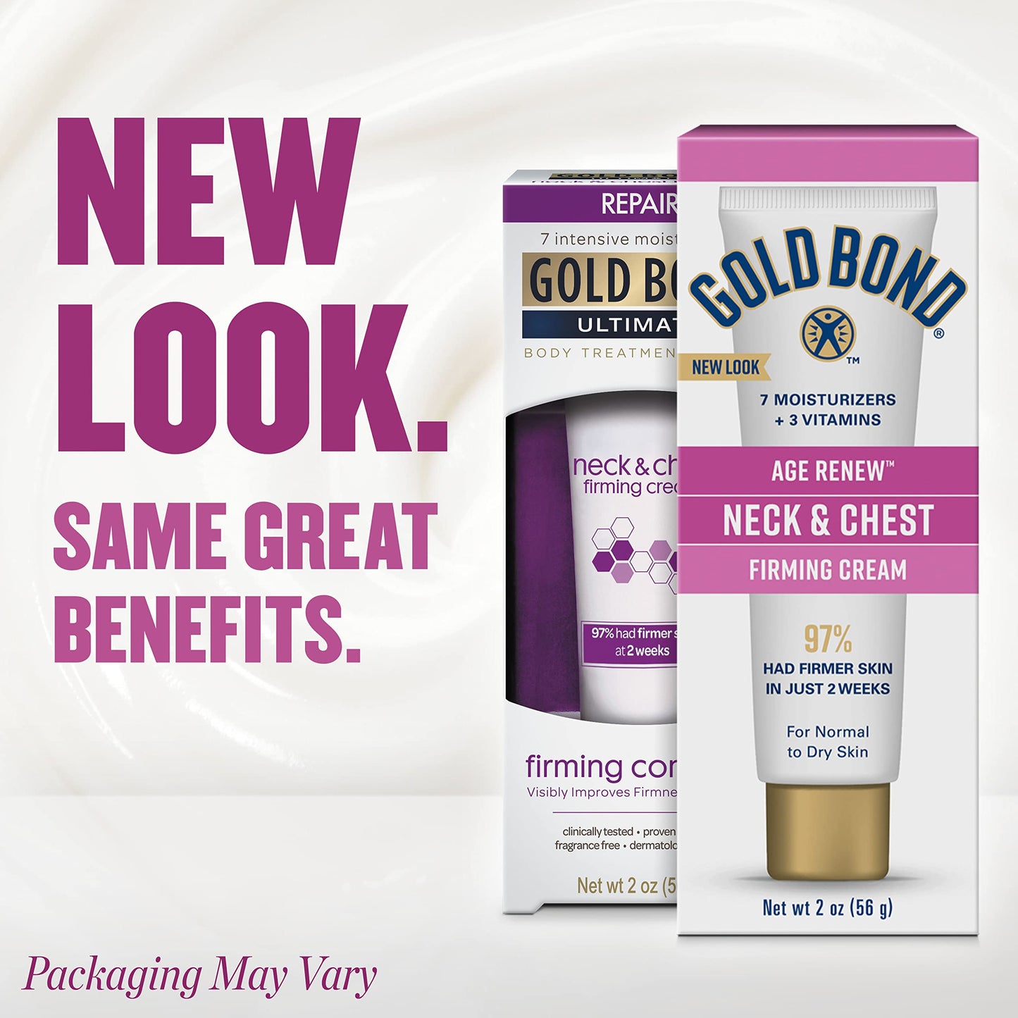 Gold Bond Age Renew Neck & Chest Firming Cream, Body Bright Daily Body & Face Lotion With Vitamin C