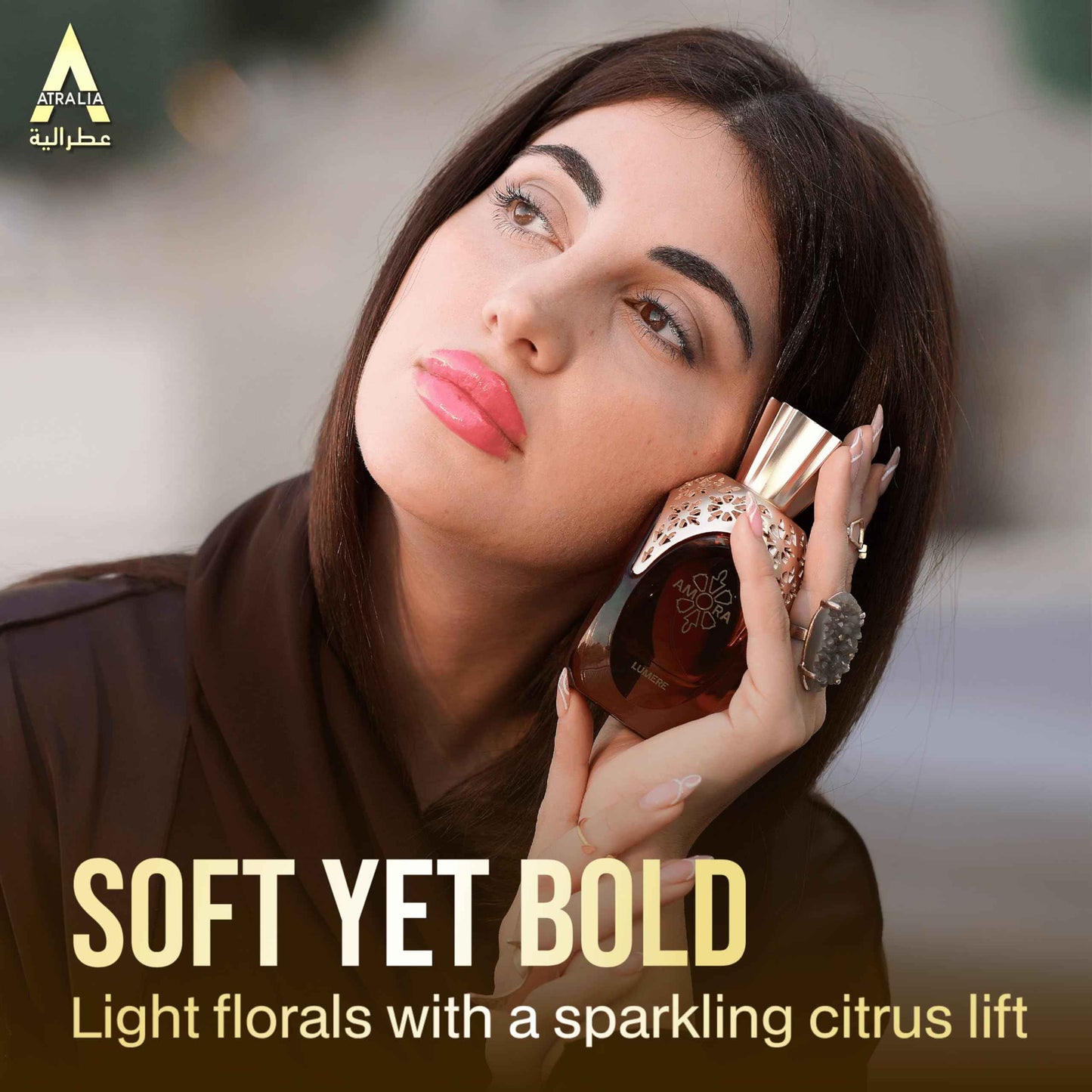 Atralia Amora Lumere Extrait De Parfum 100Ml 3.4Oz Unisex Fragrance - Luxury and Original Extrait de Parfum with Top notes of Citrus, Ginger, Saffron