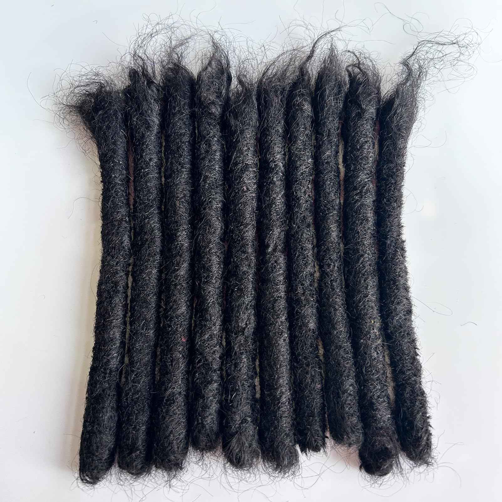 2.0cm Width 100% Human Hair Dreadlock Extensions for Men/Women/Kids Full Hand-made Permanent Dread Loc Extensions Human Hair Can be Dyed and Bleached
