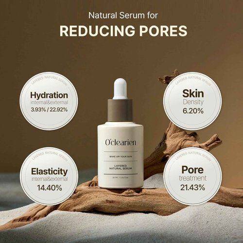 [O'CLEARIEN] Layered Natural Serum 1.01 fl.oz | Hydrating with Hyaluronic Acid, Soothing, Non-irritating for Sensitive Skin, Natural Ingredients, Paraben Free, Boosting Serum