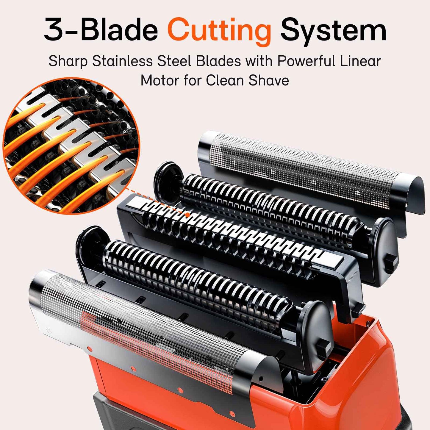 Foil Electric Shaver for Travel USB-C Fast Charging, IPX7 Waterproof Cordless Razor, Portable Face Shaver with Travel Case & Replacement Head, Compact Men’s/Grooming Design