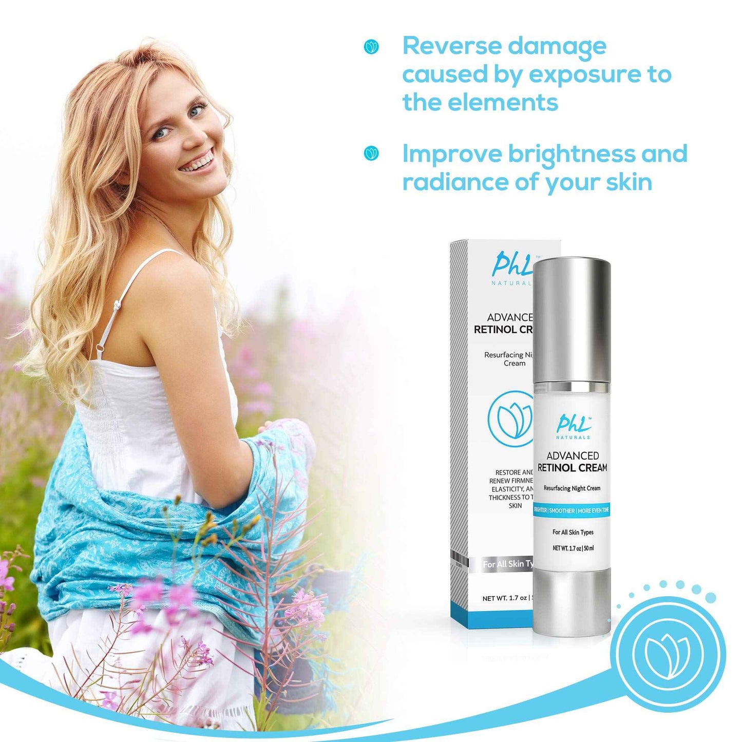 Retinol Cream for Face with Hyaluronic Acid – Unscented Anti Aging Night Moisturizer with Natural Ingredients, Especially Formulated for Sensitive Skin and those New to Retinoids -USA Made, 1.75 Ounce