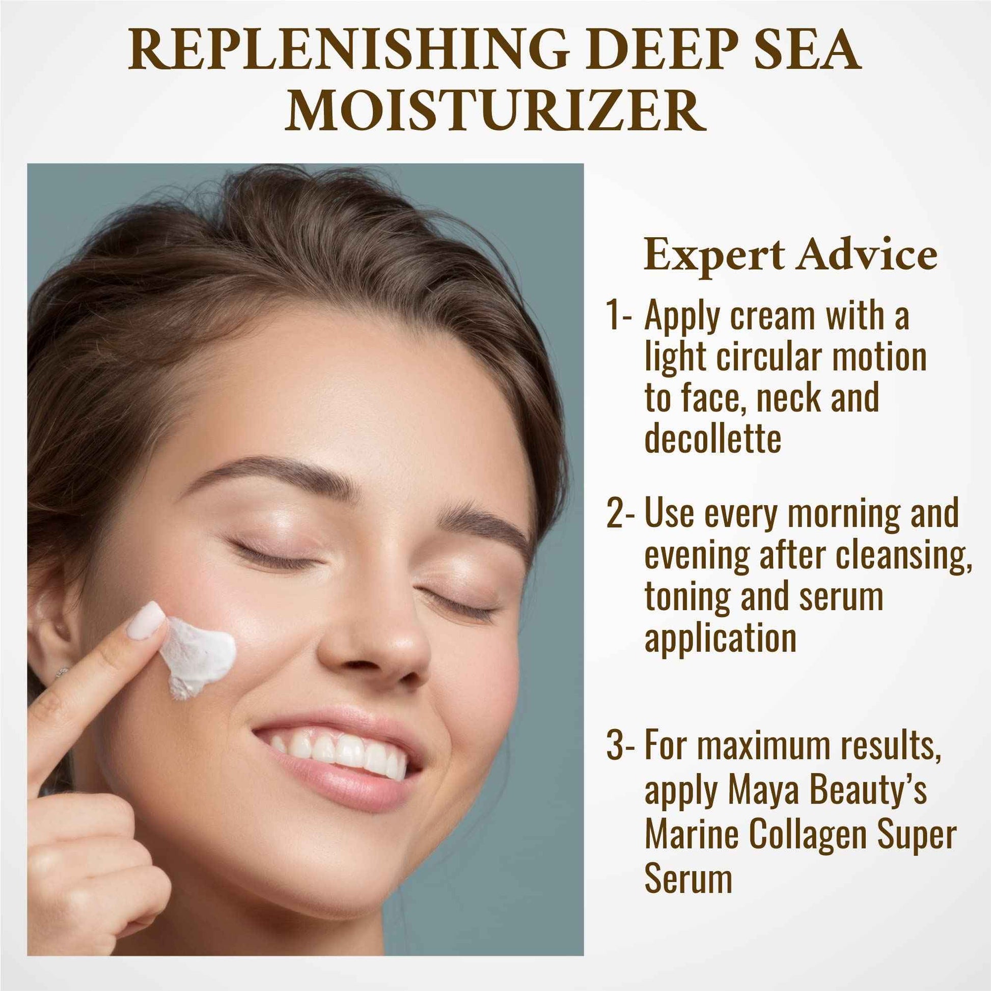 MAYA BEAUTY Skin Care Collagen Face Cream, Day and Night Cream, Anti Wrinkle Cream for Face Tightening and lifting cream with Hyaluronic acid, Anti Aging Face Moisturizer for Men and Women