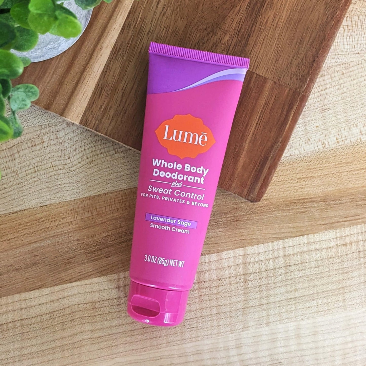 Lume Whole Body Deodorant Plus Sweat Control - Smooth Cream Tube - 72 Hour Odor And Sweat Control - Baking Soda Free, Skin Loving - 3.0 ounce (Lavender Sage)