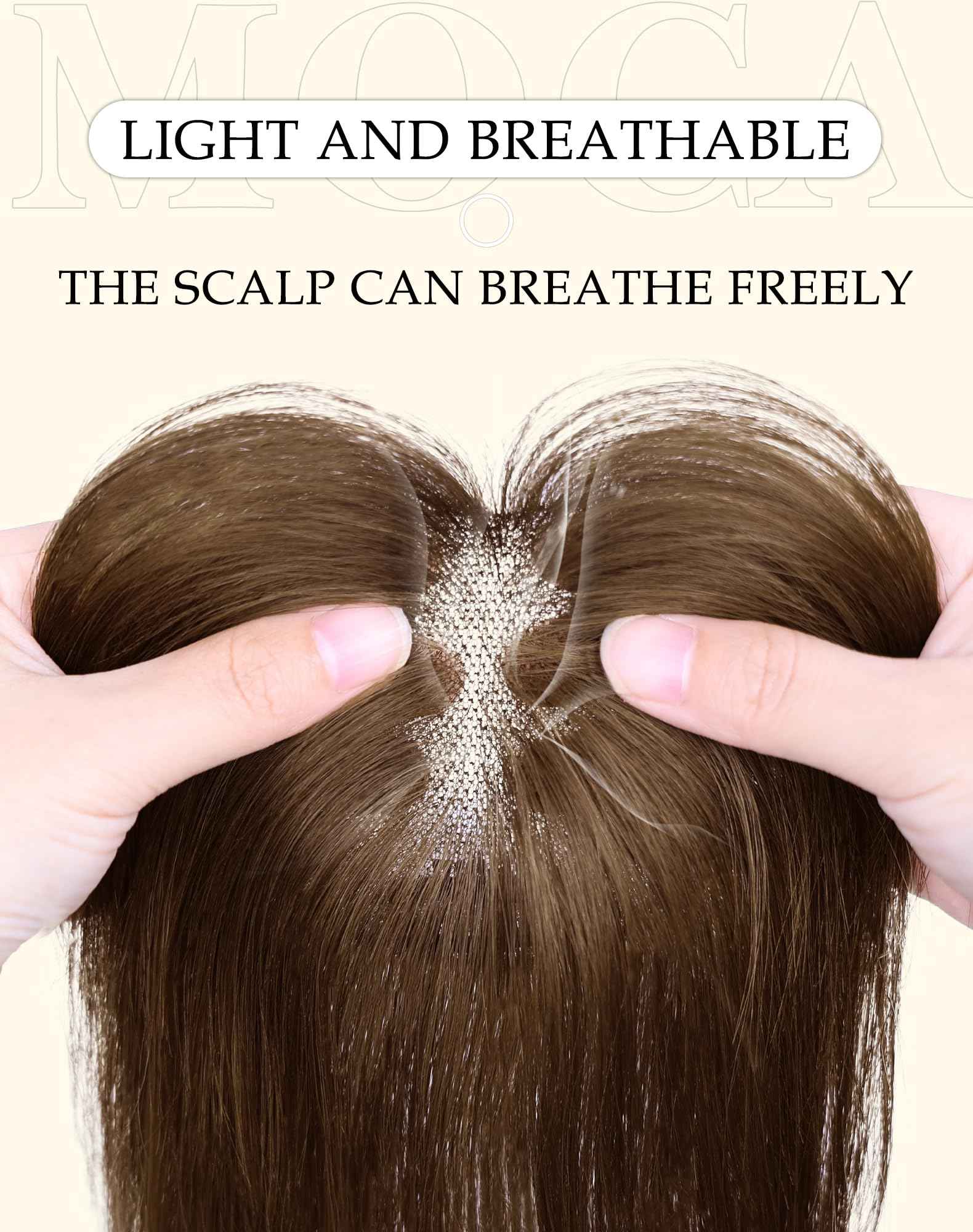 Hair Toppers for Women Real Human Hair, Bangs Hair Clip 360°3D Cover Clip on Bangs for Women Fake Bangs for Daily Wear (10 Inch Brown)