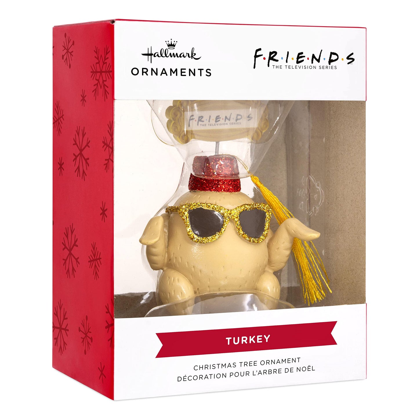 Hallmark Friends Turkey in Fez and Sunglasses Christmas Ornament, Resin