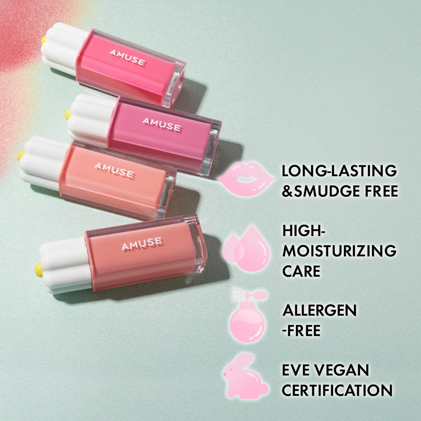 Amuse SEOUL Daisy Flower Dew Tint 04 POMELO NUDE | 35% High-moisture Water Tint, Long-lasting, Vitamin E Acetate, Moisturizing, No Peel Off, Lip Treatment, Non Sticky, Korean Lip Tint for Dry Lips