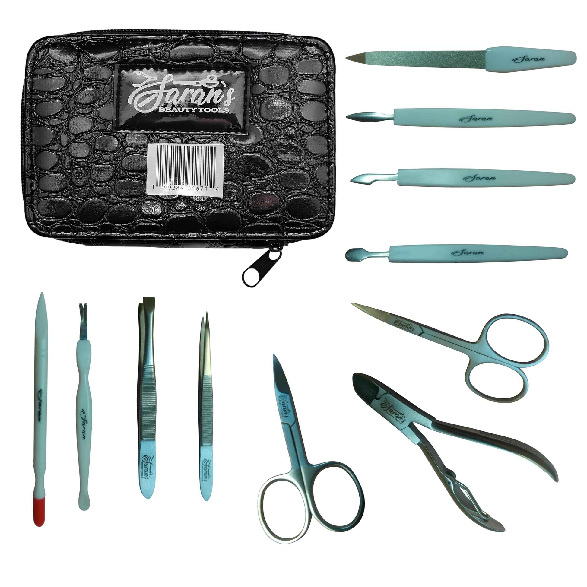 Professional 11-Piece Stainless Steel Manicure and Pedicure Care Tool Kit – Made with German Quality heavy-duty stainless steel and rust-free. Grooming gift set for Women & Men