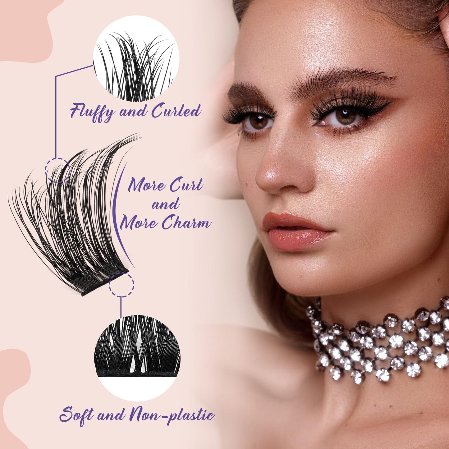 Lash Clusters 8 Pairs Crislashes 9-16mm Strip Cluster Lashes C/D Curl Eyelash Clusters Manga Volume Lash Clusters DIY Eyelash Extensions Reusable Cluster Eyelash Extensions (Clusters 01)