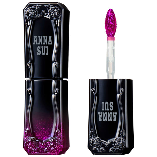 ANNA SUI Tint Rouge - Gloss Liquid Lipstick, Slightly Tinted, Lightweight, Long-Lasting, Pearl, Pink, 200 American Cherry, 0.24 oz