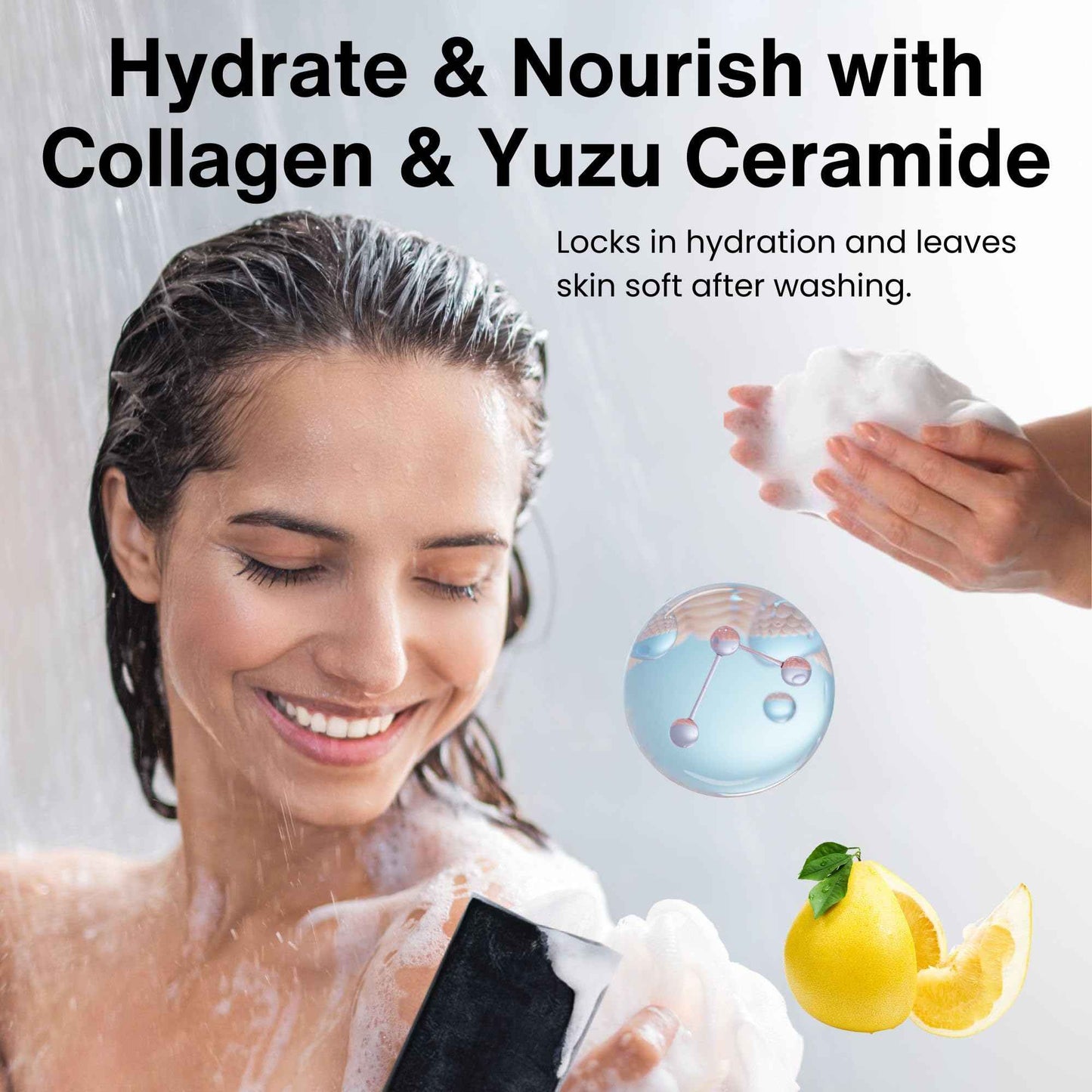 Pelican Soap Black Charcoal Soap for Pore Cleansing & Dark Spot Removal, Natural Body Soap with Charcoal, Kaolin Clay & Papaya Extract from Japan, 4-Pack, 4.76 oz Each