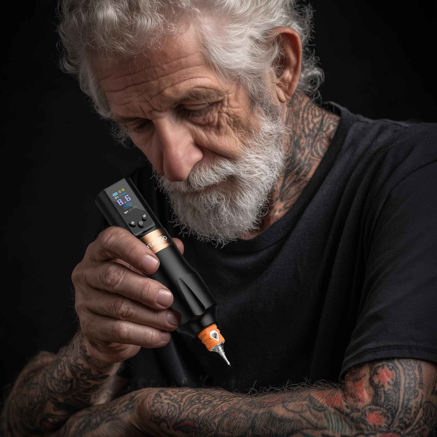 Tattoo Gun Wireless Tattoo Machine 1800mAh Batteries Complete with Tattoo Ink for Tattoo Artist Beginners