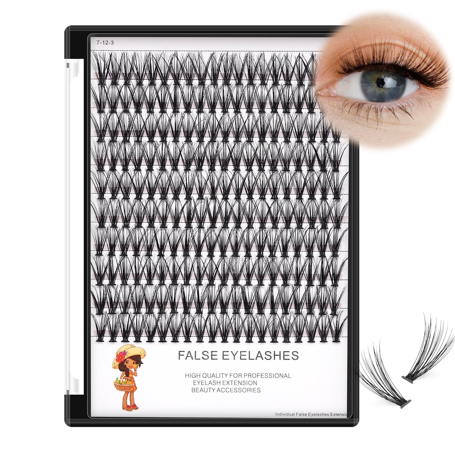 Bodermincer 20D 8-20mm To Choose 8-10-12-14mm MIX/14-16-18-20mm MIX rofessional Makeup Individual Cluster Eyelashes Grafting Fake False Eyelashes Eyelash Extension Individual Eyelash Bunche (20D-13mm)