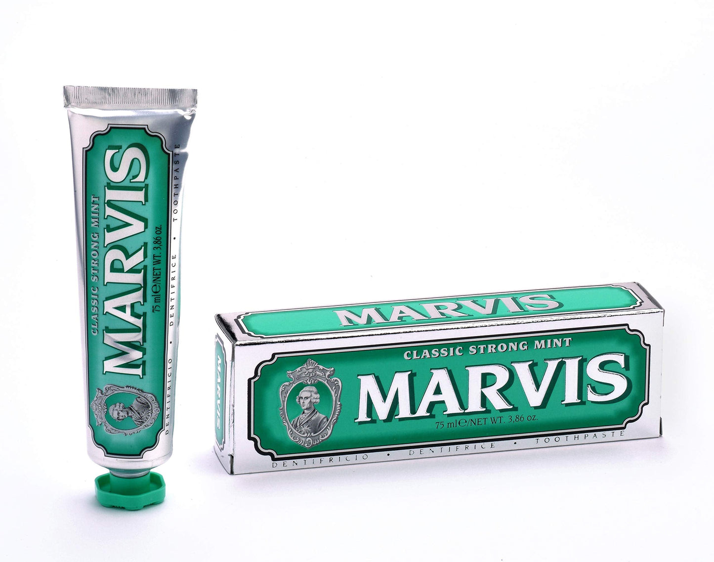 Marvis Jasmin Mint and Classic Strong Mint Toothpaste Set, 3.8 oz