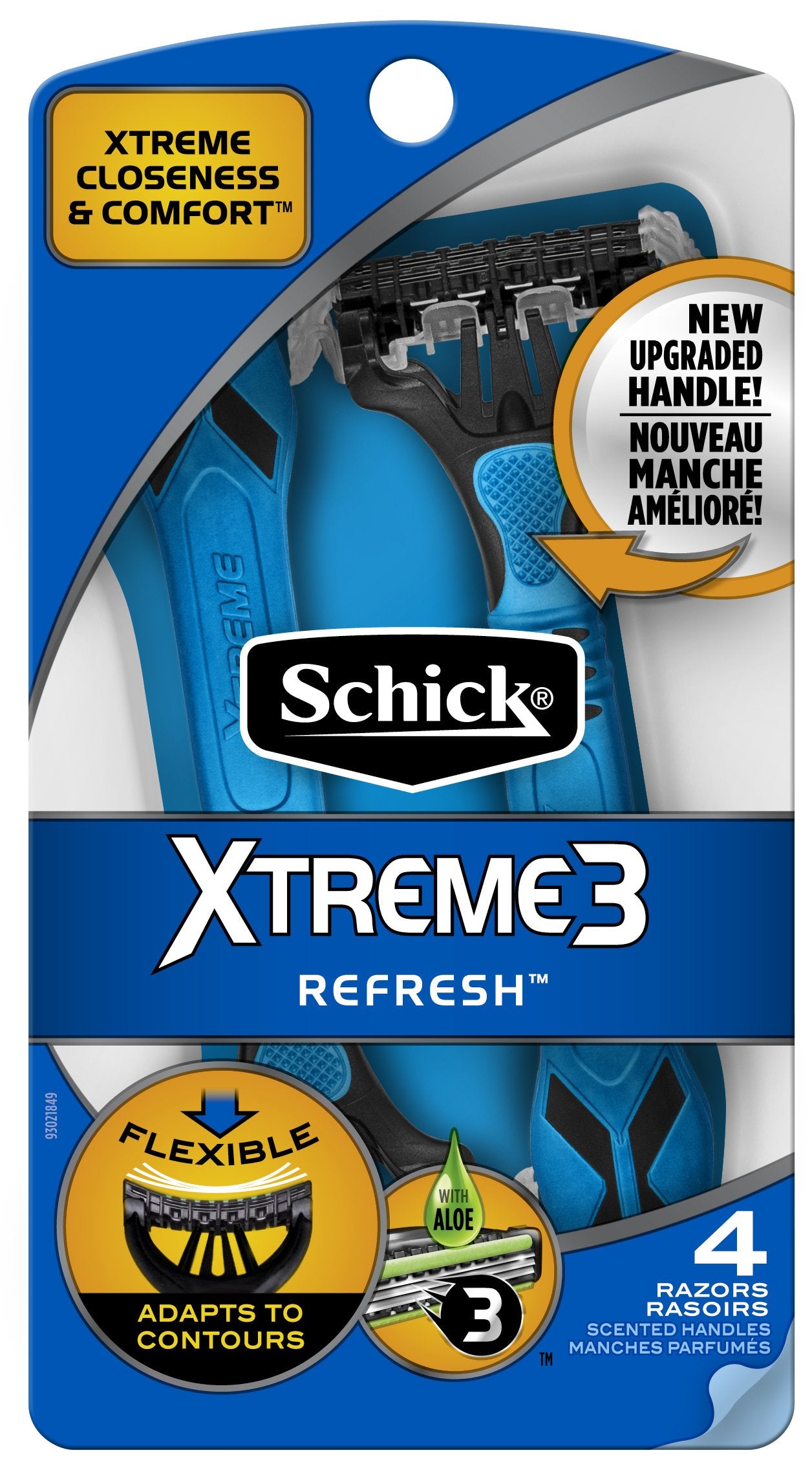 Schick Xtreme 3 Blade Refresh Scented Disposable Razor for Men, 12 count