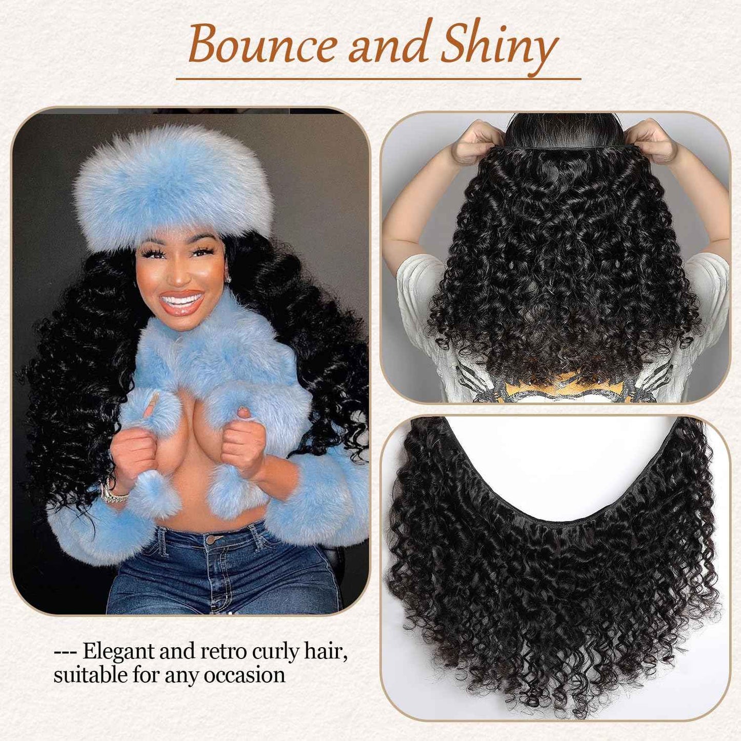 Lemoda Burmese Deep Wave Bundles Human Hair 16 Inch 100% Unprocessed Raw Human Hair Loose Deep Wave Bundles Extensions 15A Raw Burmese Curly Bundles Natural Color