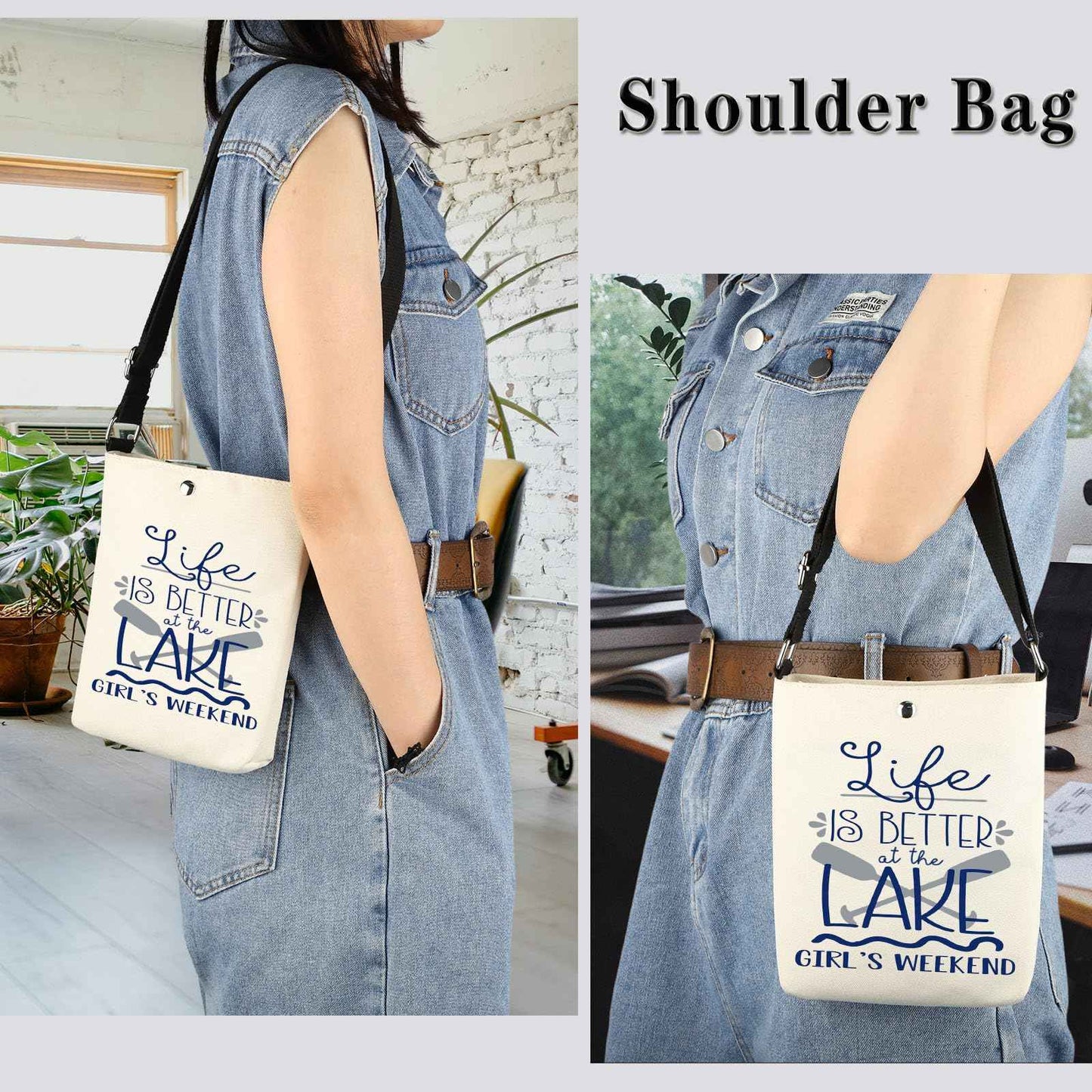 GJTIM Getaway Weekend Gift Life Is Better At The Lake Bachelorette Party Gift Toiletry Makeup Bag (Better At Lake CB)