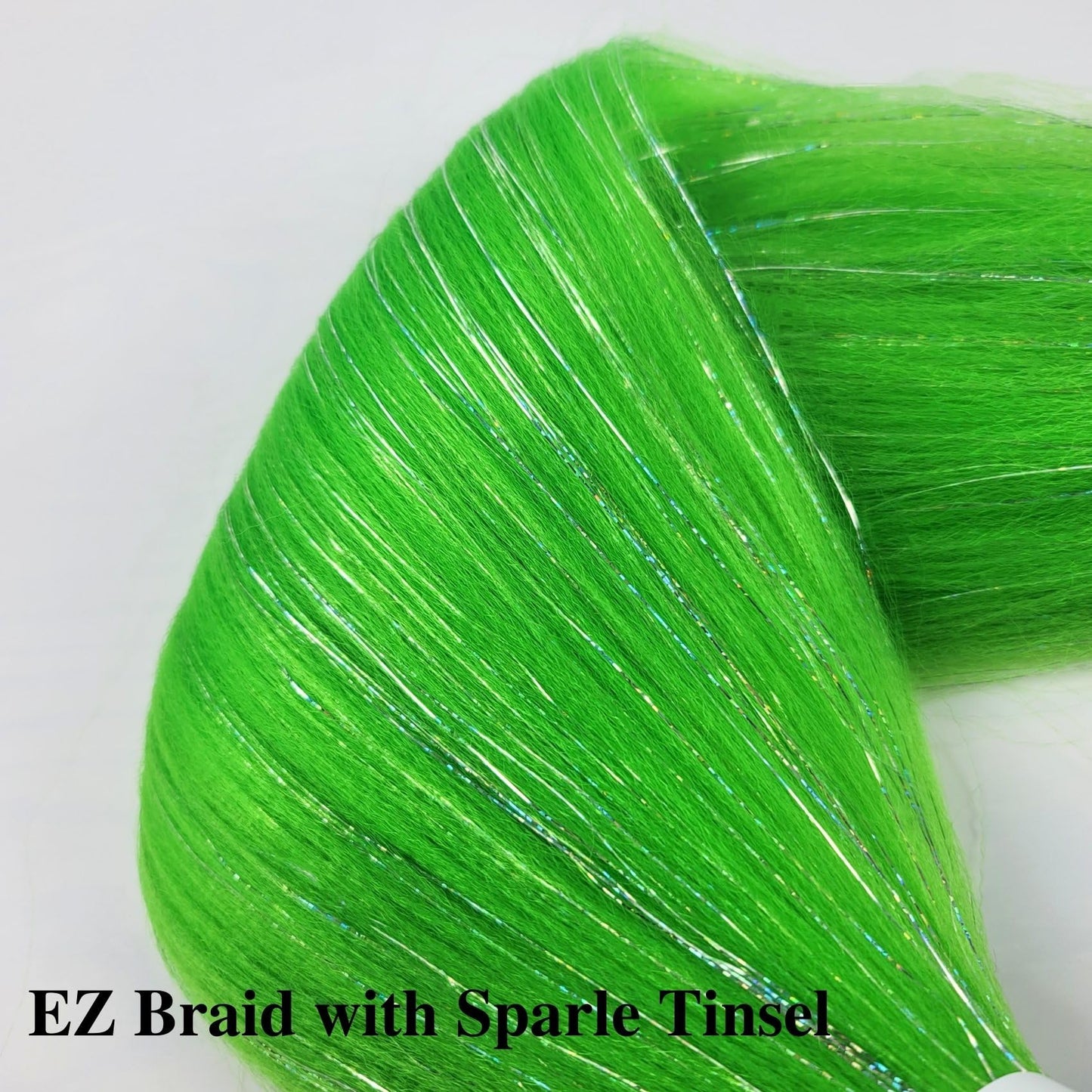 Gozill Neon Green Braiding Hair Pre stretched Sparkle Tinsel Prestretched Braiding Hair Kanekalon Ez braid Knotless Braiding Hair 26 inch