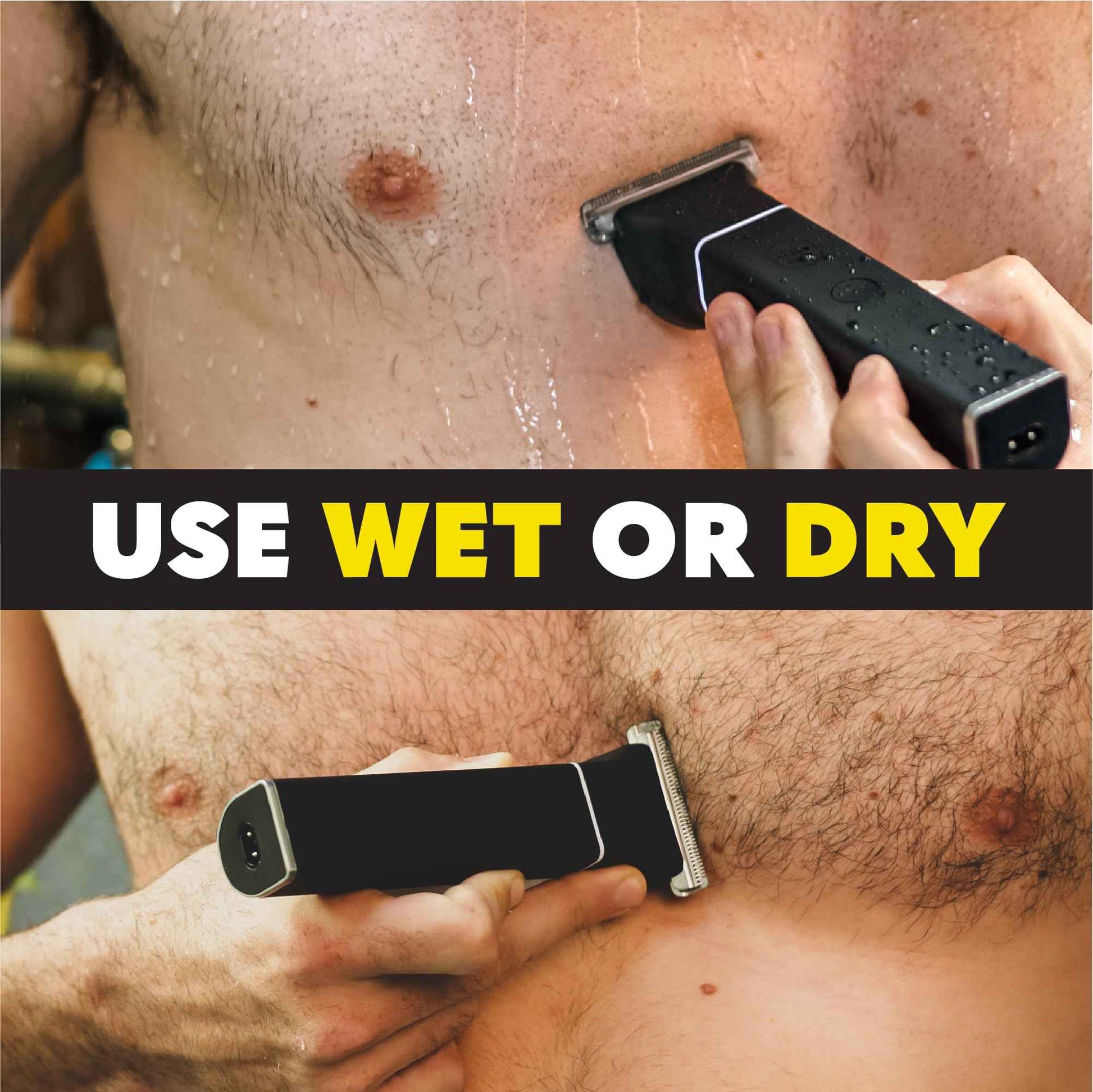 The Beard Club Manscape Body Hair Trimmer for Men, Pubic Hair Trimmer for Men & Ball Trimmer - Mens Body Shaver, Ceramic Blade Ball Shaver - Rechargeable, Electric, Waterproof Wet or Dry Clippers