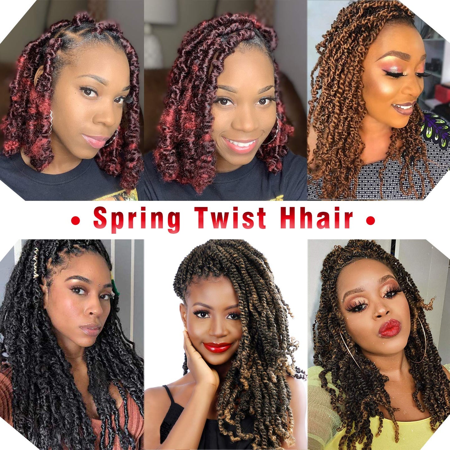 14 Inch Spring Twist Crochet Braids Hair for Butterfly Locs Bomb Twist Crochet Hair Beyond Beauty Ombre Colors Synthetic Fluffy Hair Extension 3 Packs 30 Strands 190g/Pack(14 Inch, T1B 30)